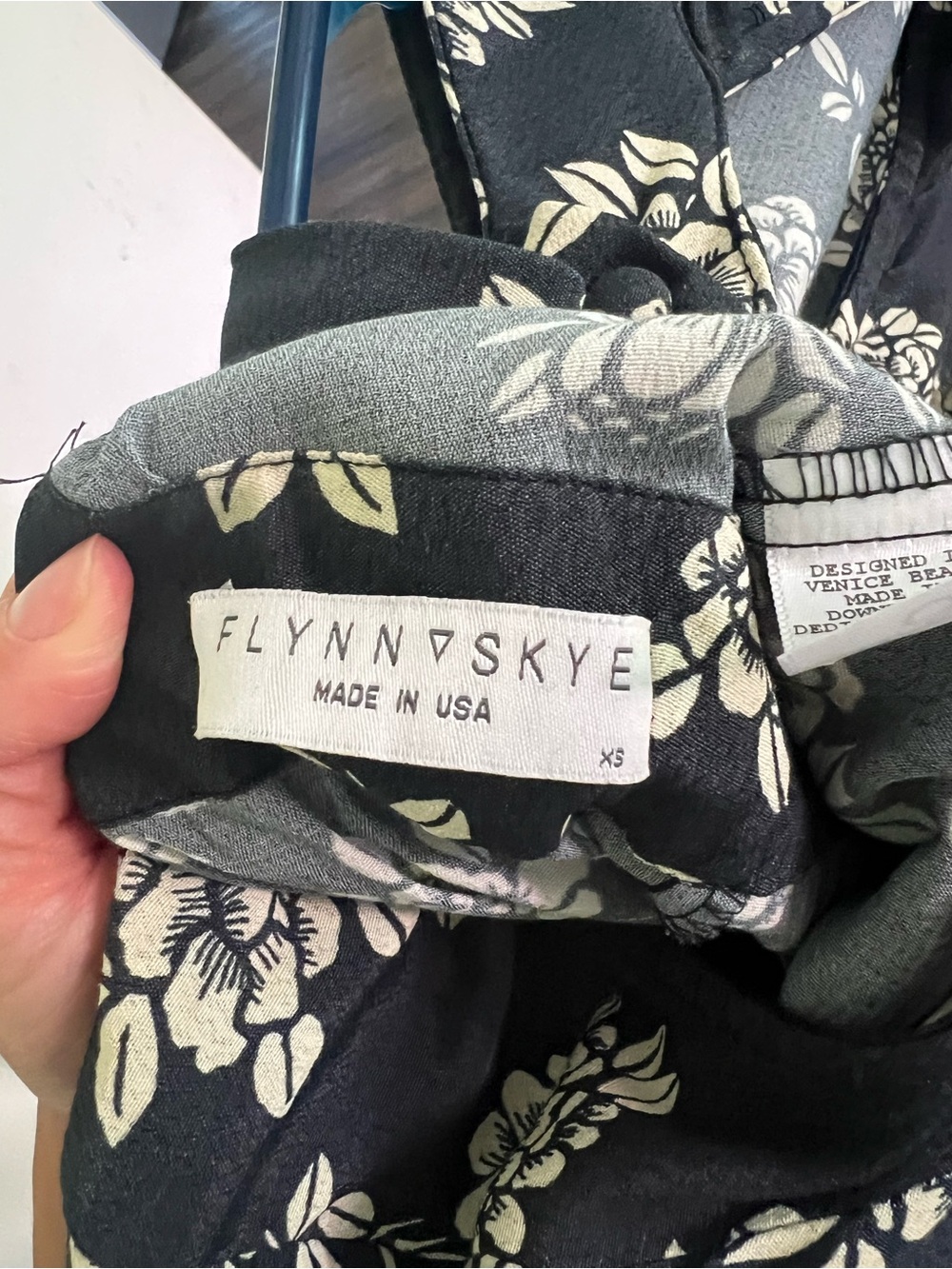 Flynn Skye Black Maxi Dress with White Floral Print - Picture 4 of 4